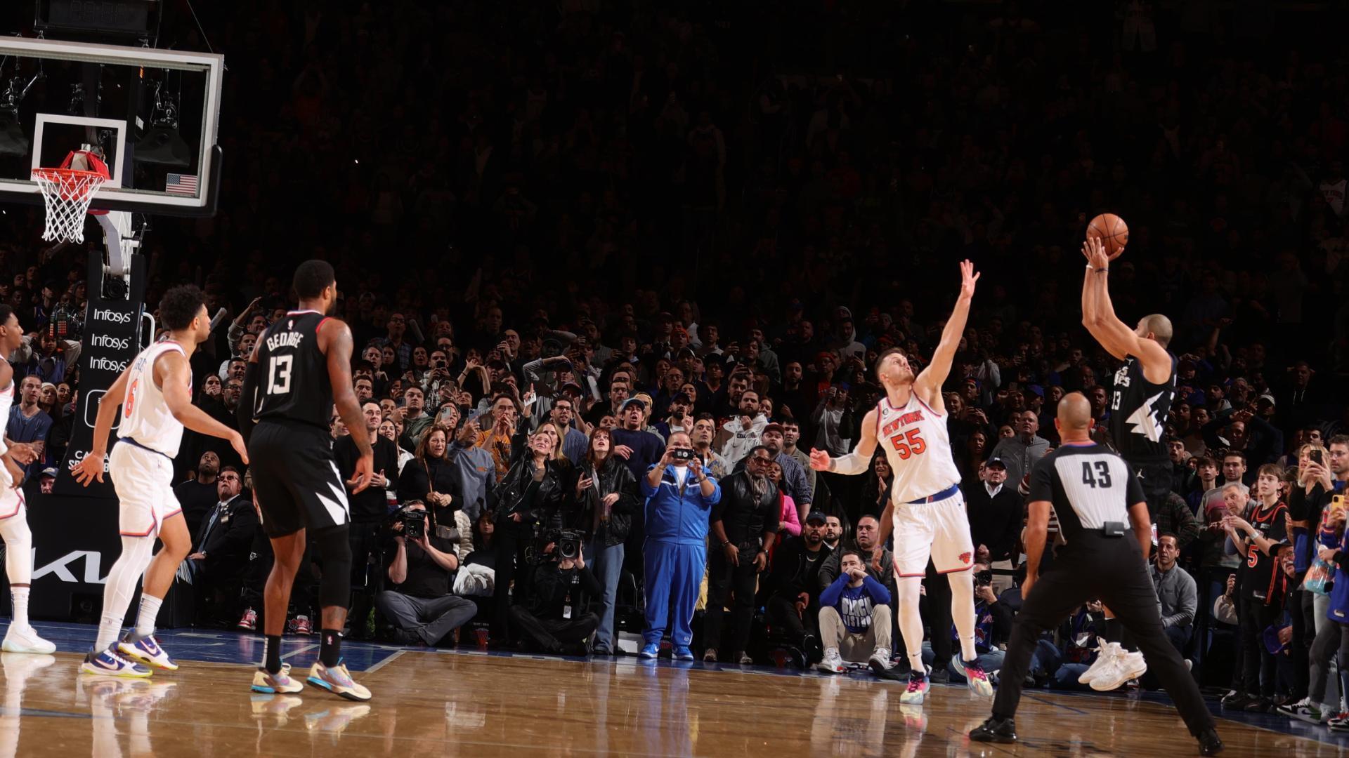 Nicolas Batum Silences MSG With Tying 3 At The Buzzer Stream The