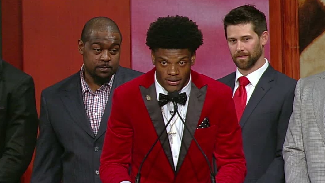 Lamar Jackson Wins Heisman Trophy
