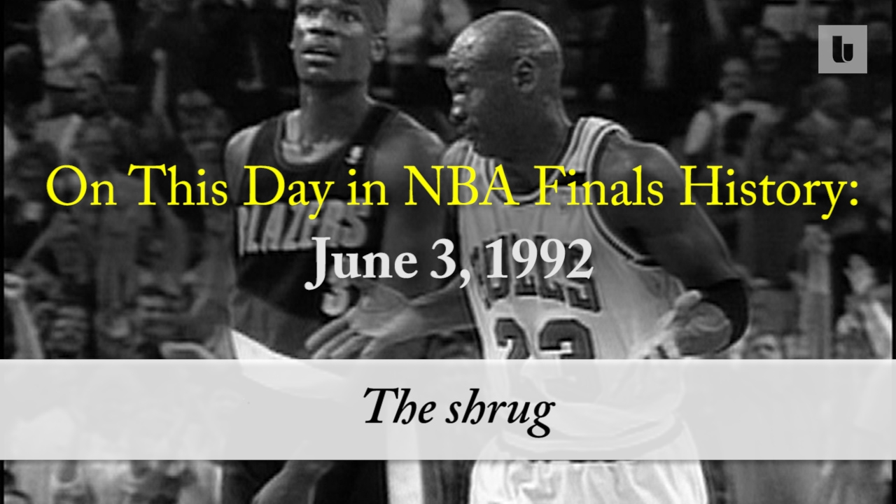All-Angles Michael Jordan Shrug, Michael Jordan wasn't really known as a  prolific three-point shooter but in the 1992 NBA Finals he turned into an  absolute assassin behind the arc