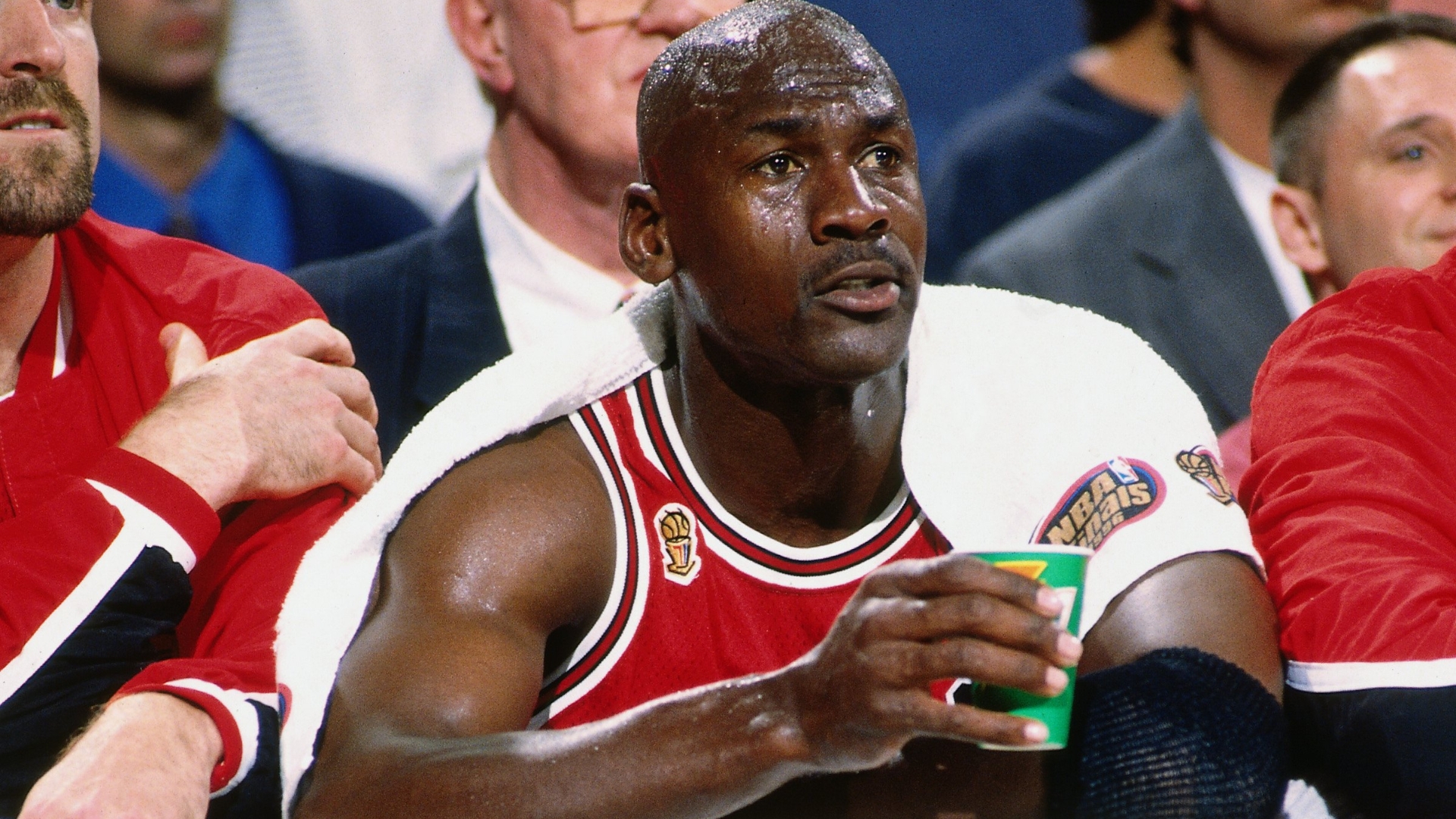 Jordan playing with the flu on sale