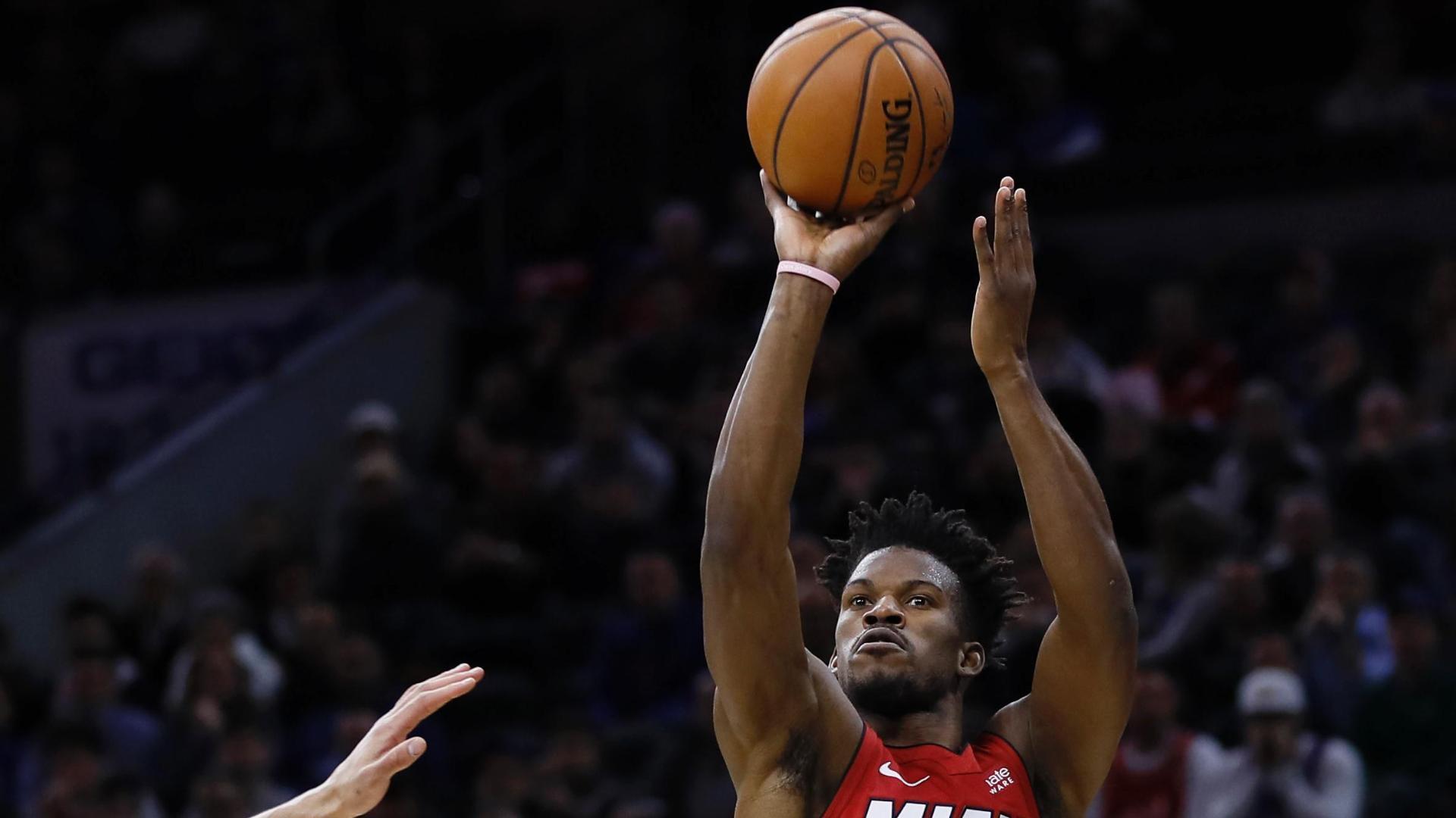 Butler Silences Boo Birds With Nifty Jumper On Embiid Watch Espn
