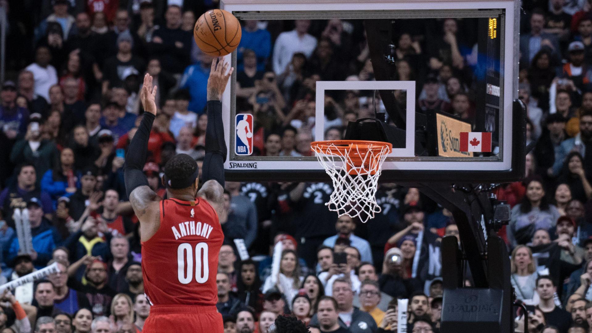 Melo Drains Long Jumper To Give Blazers The Win Watch Espn