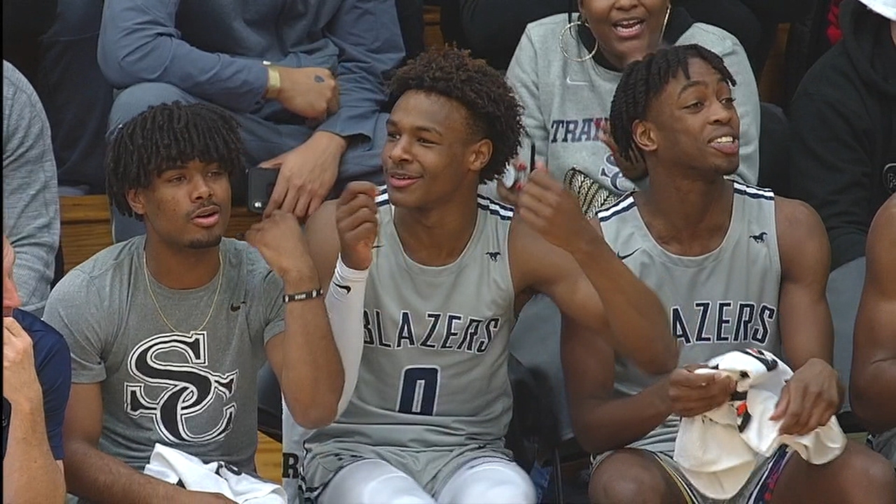 Bronny and Zaire dance on Sierra Canyon bench - Stream the Video