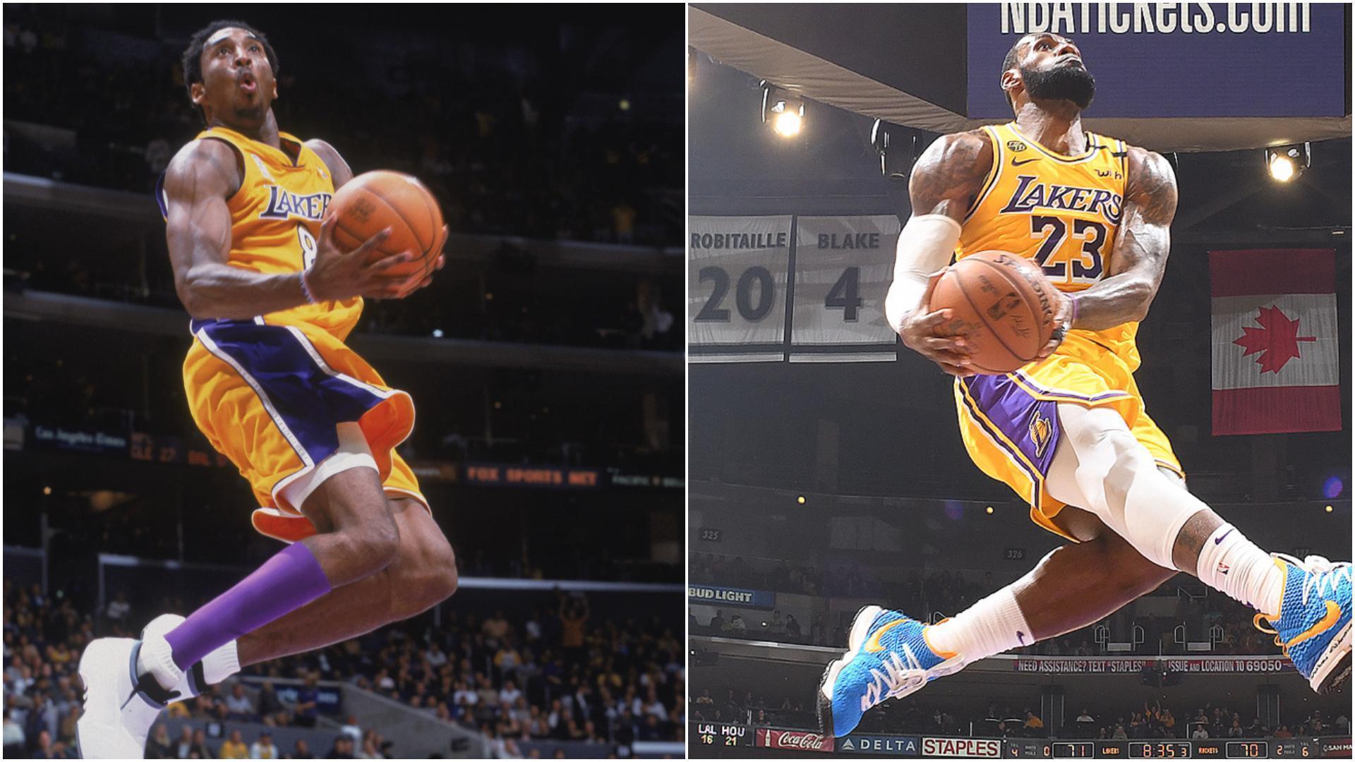 kobe dunking on lebron