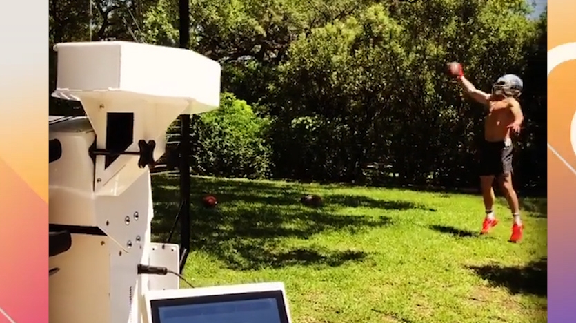 Amendola Shows Off His Backyard Workout Watch Espn