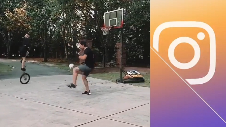 Unicycle Trick Shot No Problem For Nhler Forsberg And Girlfriend Watch Espn