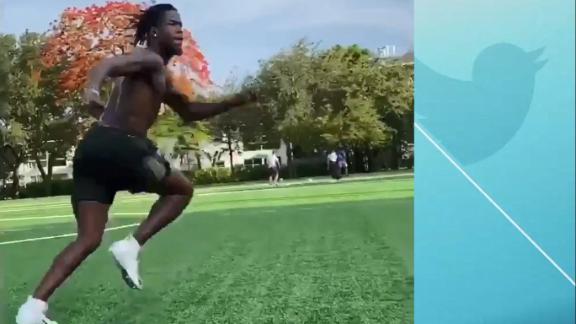 Jerry Jeudy shows off impressive footwork and agility