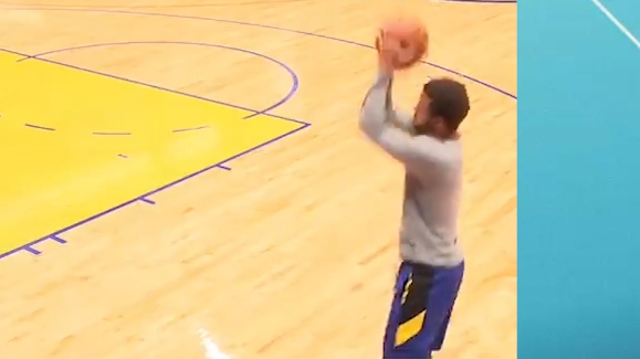 Steph Curry Is Back In The Lab Putting Up Shots Watch Espn