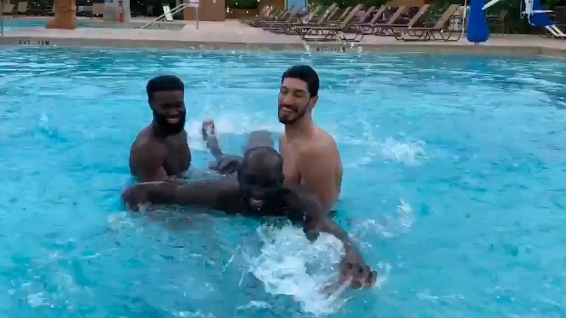 Tacko learns how to swim with help from his teammates - Stream the Video