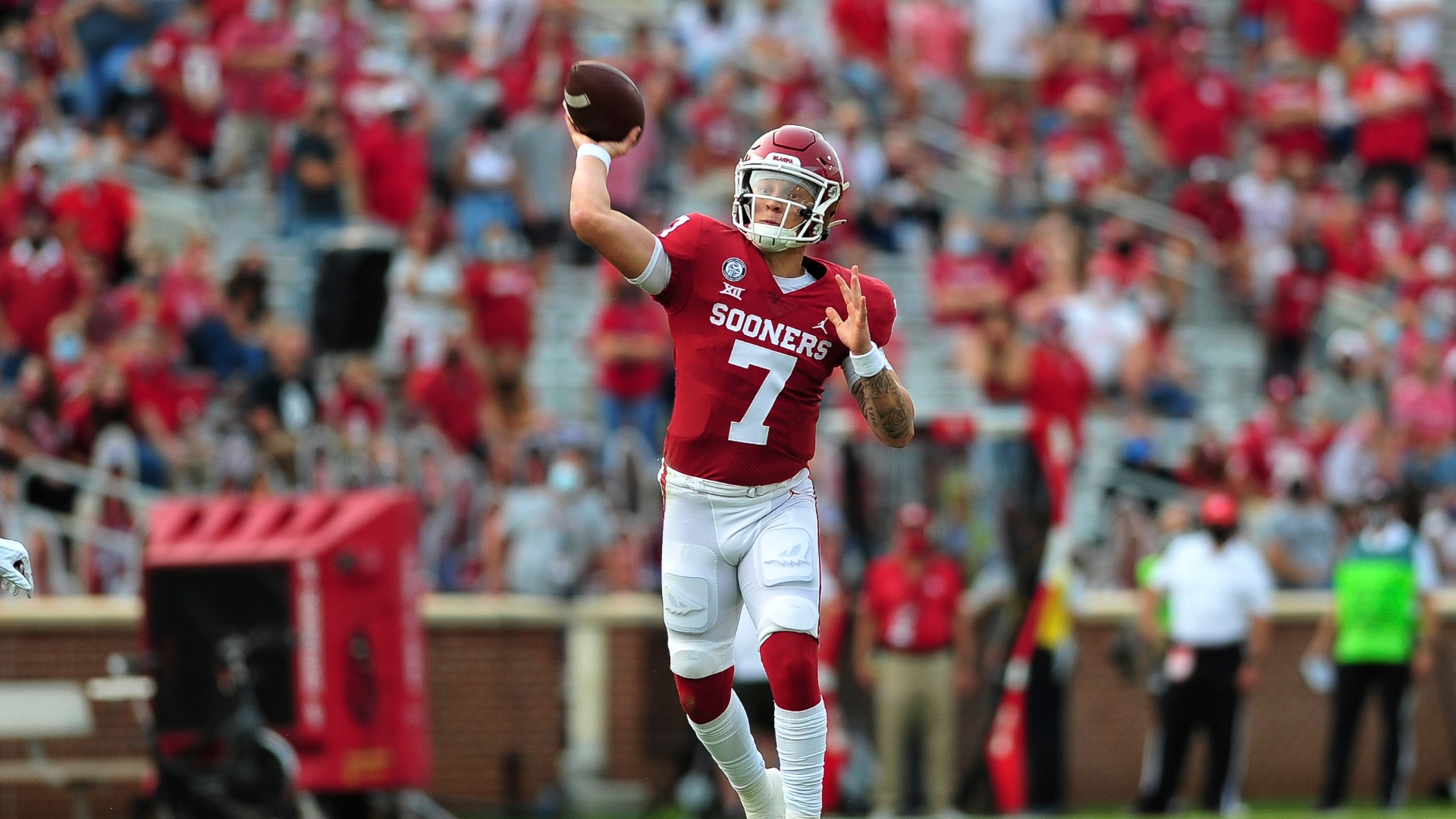 Sep 12, 2020 - Spencer Rattler connects for four touchdowns in the first ha...