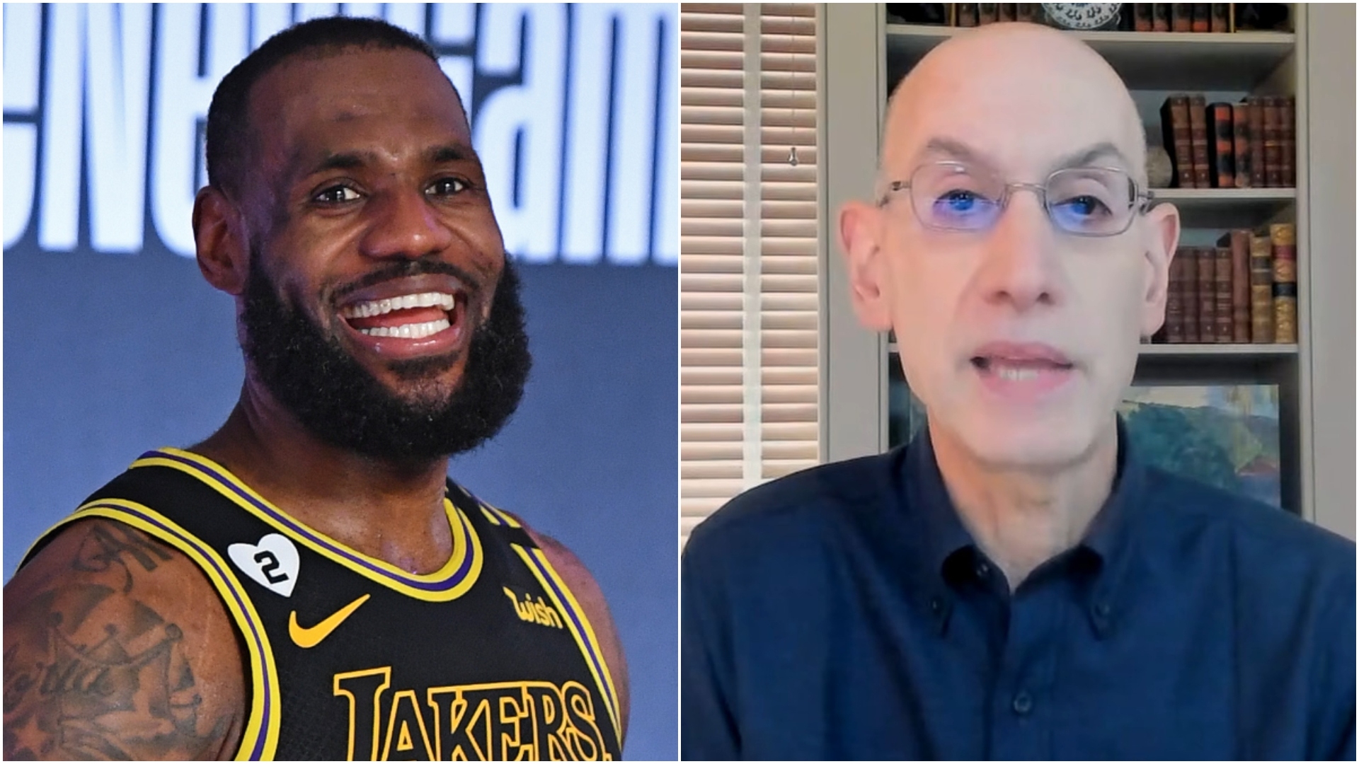 Lebron james adam silver hot sale