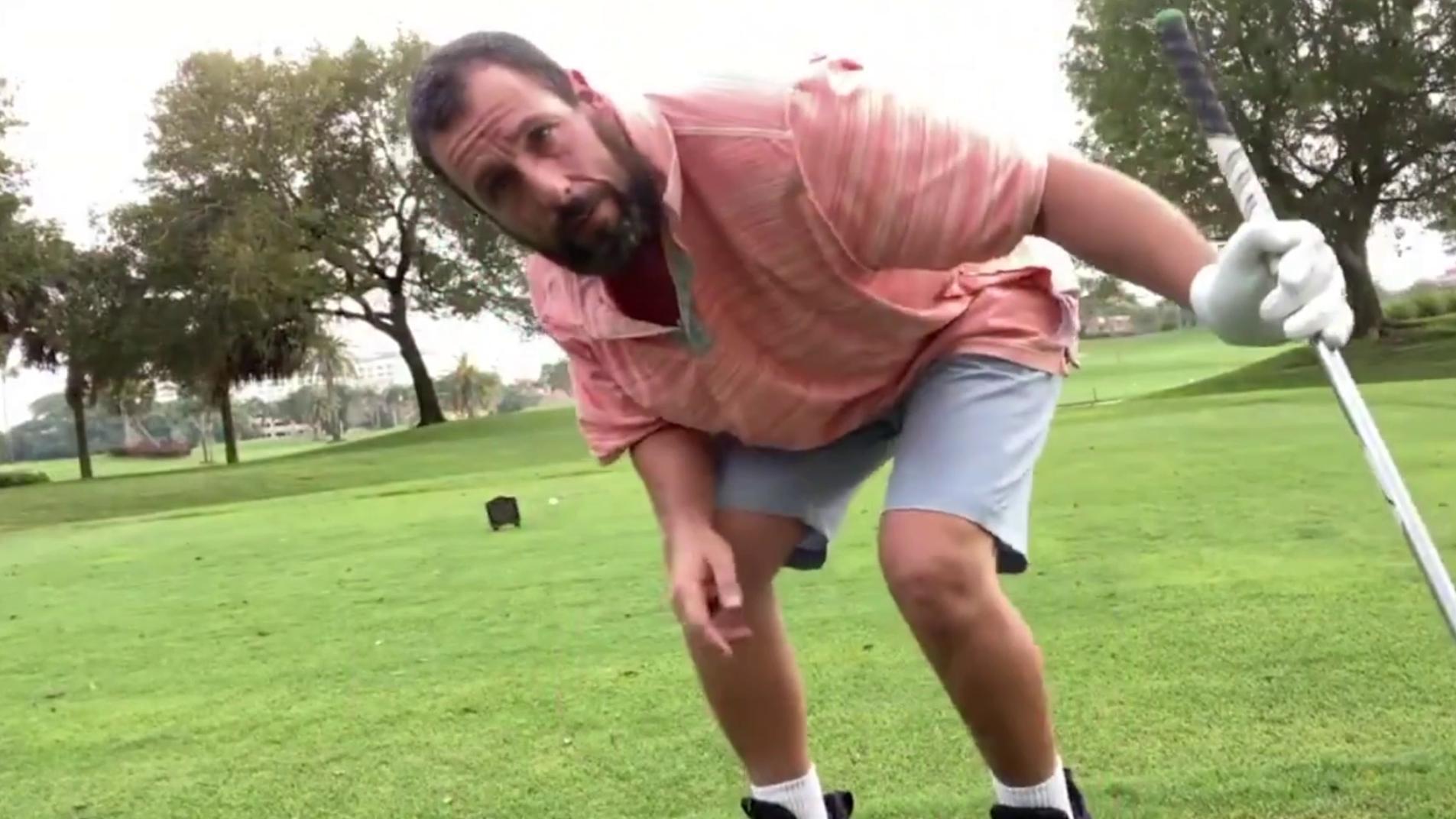 Sandler takes a swing in honor of 'Happy Gilmore' anniversary | Watch ESPN