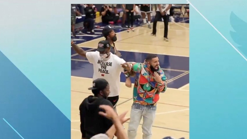 LeBron, Drake get out of their seats after a dunk from this UCLA commit