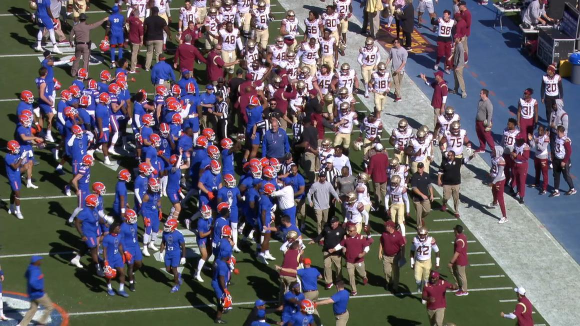 Florida, FSU players have to be separated before game