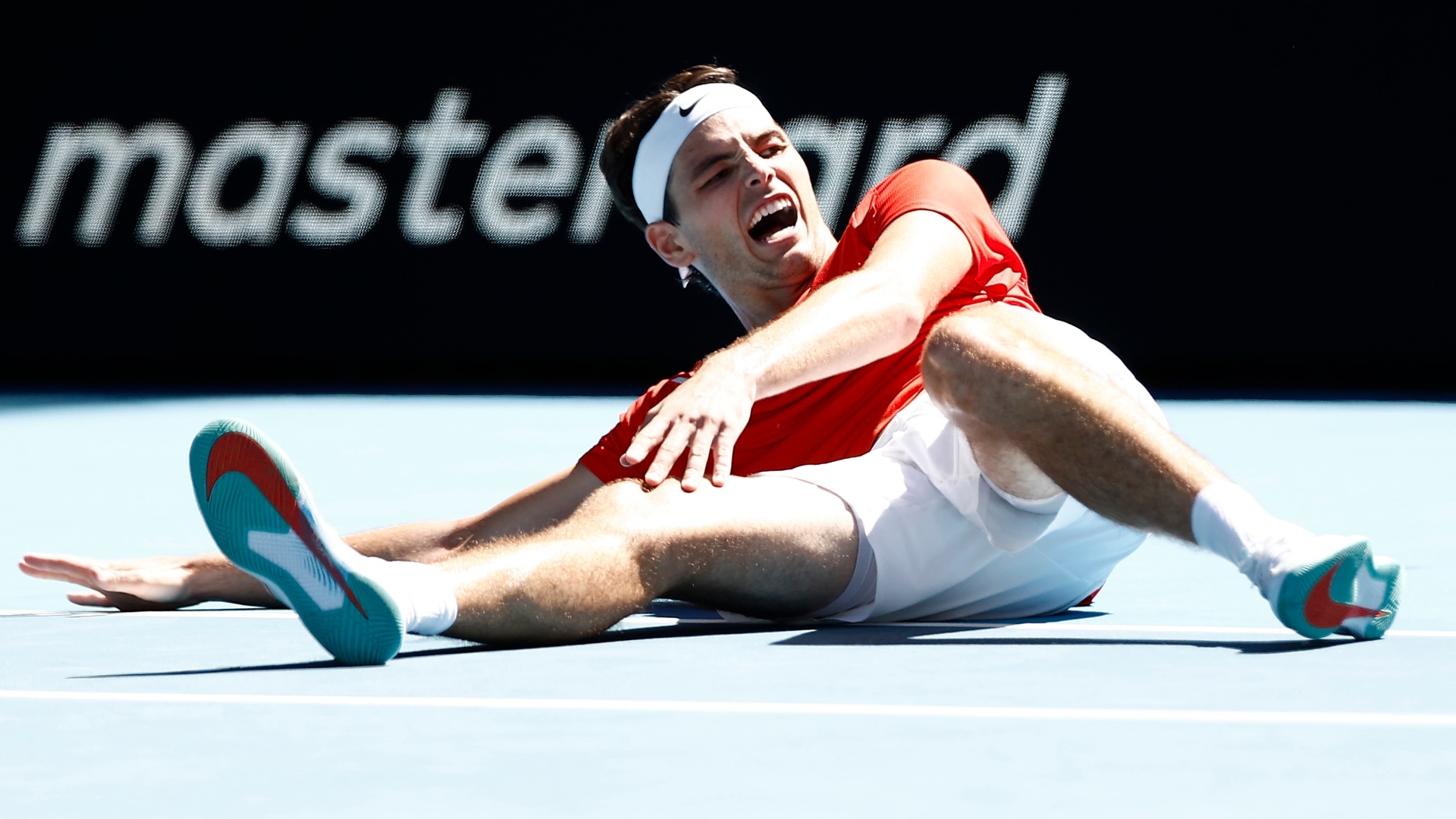 Taylor Fritz cramps up celebrating win at Australian Open - Stream the Video