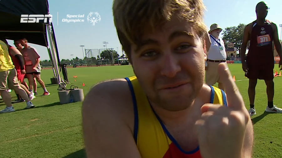 'First place, baby!' What a moment for Conner Smith at the Special Olympics