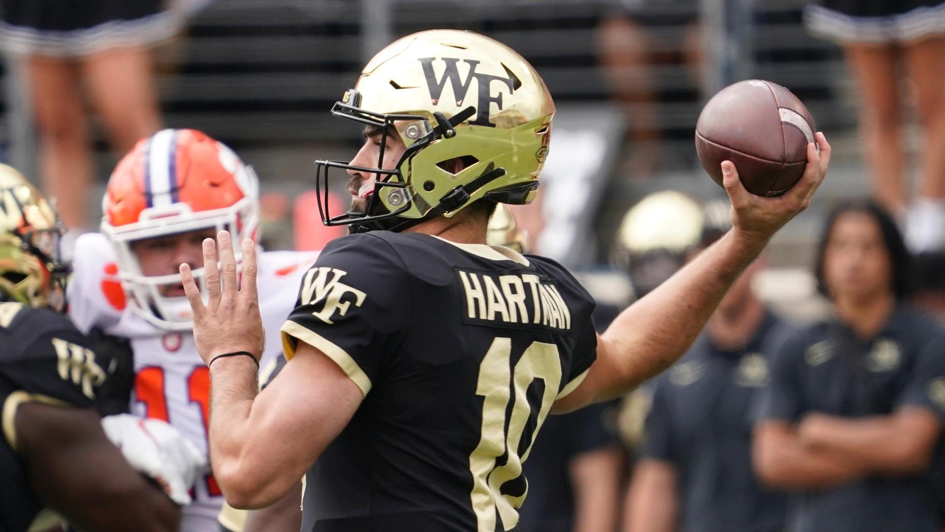 Hartman sets single-game Wake Forest record with TD pass in overtime