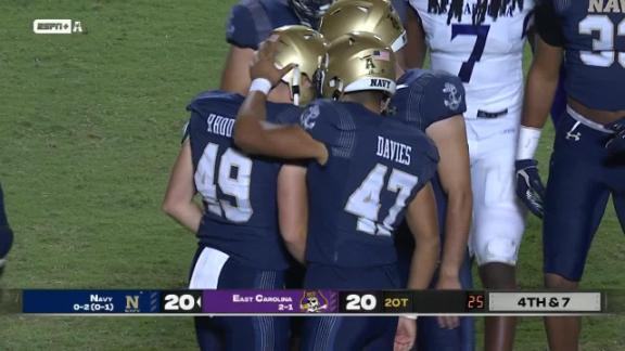 Navy 23-20 East Carolina (Sep 24, 2022) Final Score - ESPN