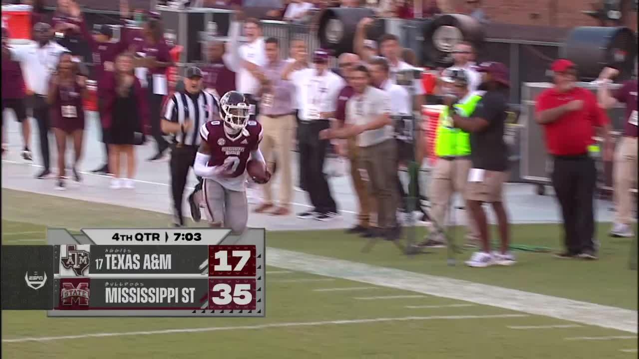 Will Rogers Throws 75-yard Touchdown Vs. Texas A&M | Watch ESPN