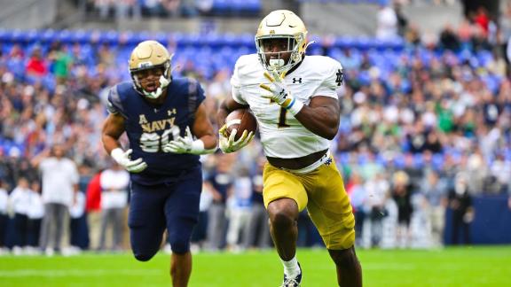 Audric Estime - Notre Dame Fighting Irish Running Back - ESPN