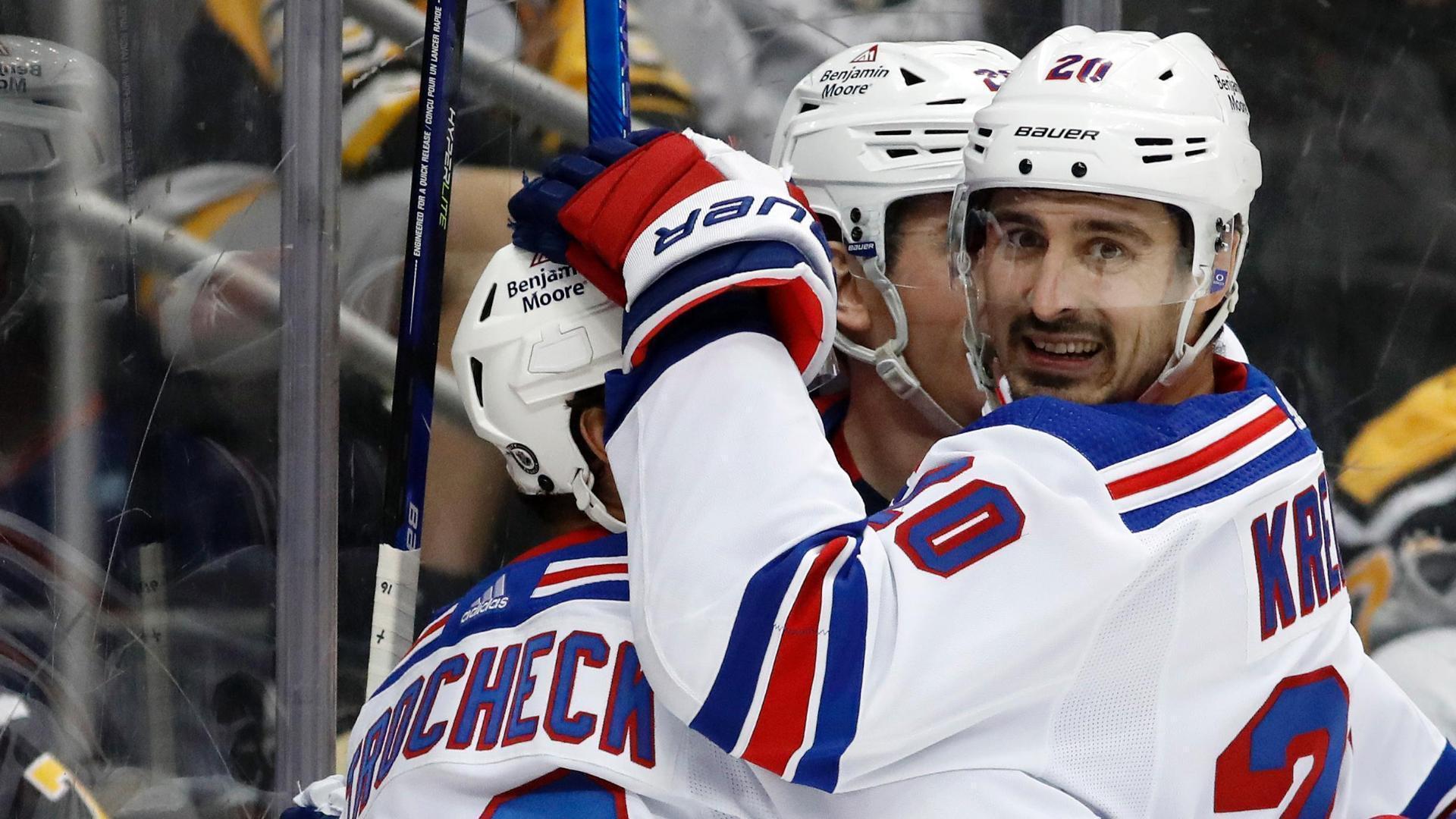 Chris Kreider scores 22 seconds into the game for the Rangers Watch ESPN