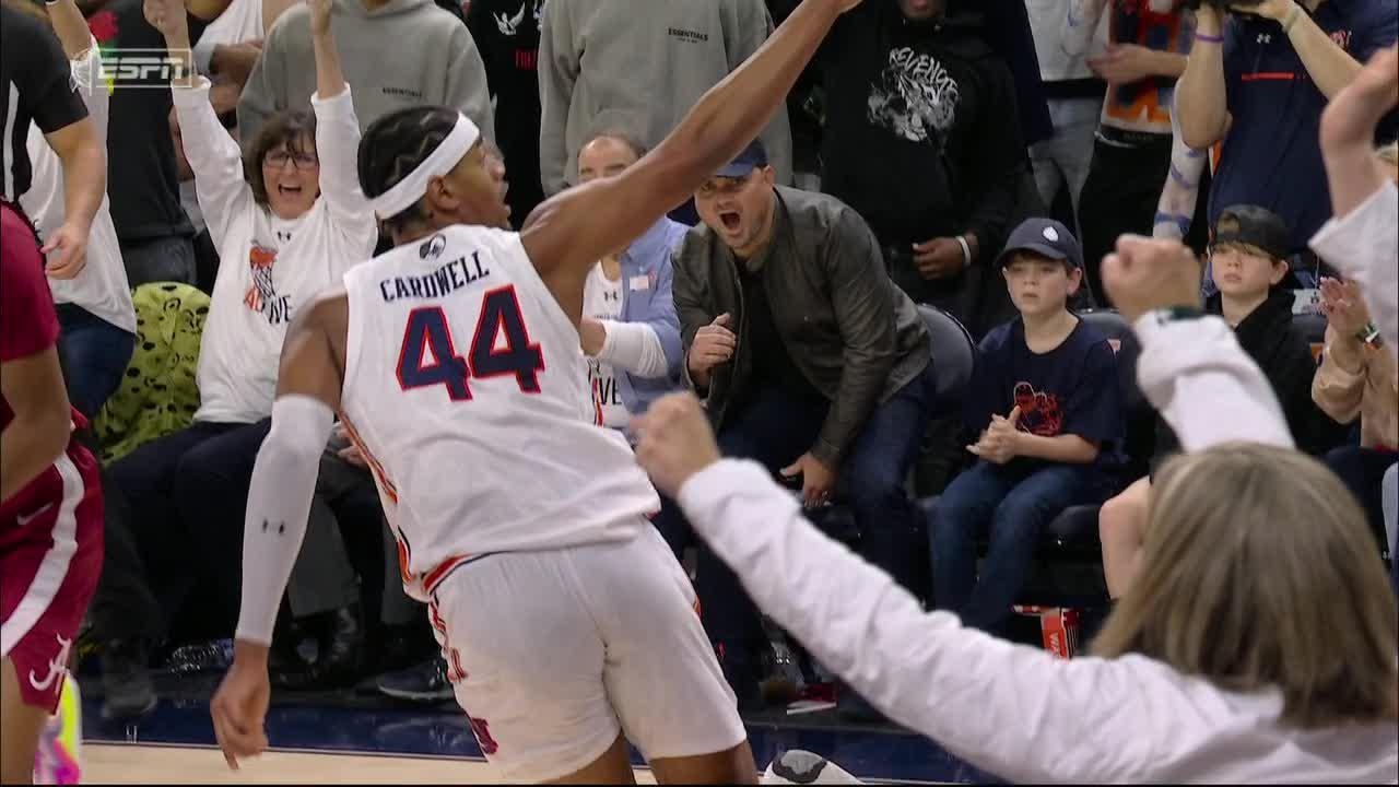 Dylan Cardwell throws down the massive alley-oop for Auburn - Stream the Video