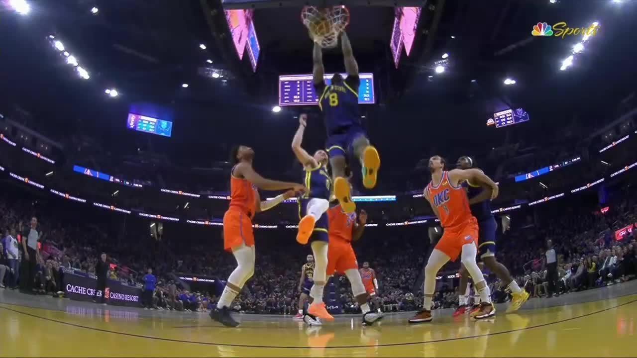 Gary Payton II soars in for huge putback slam Watch ESPN