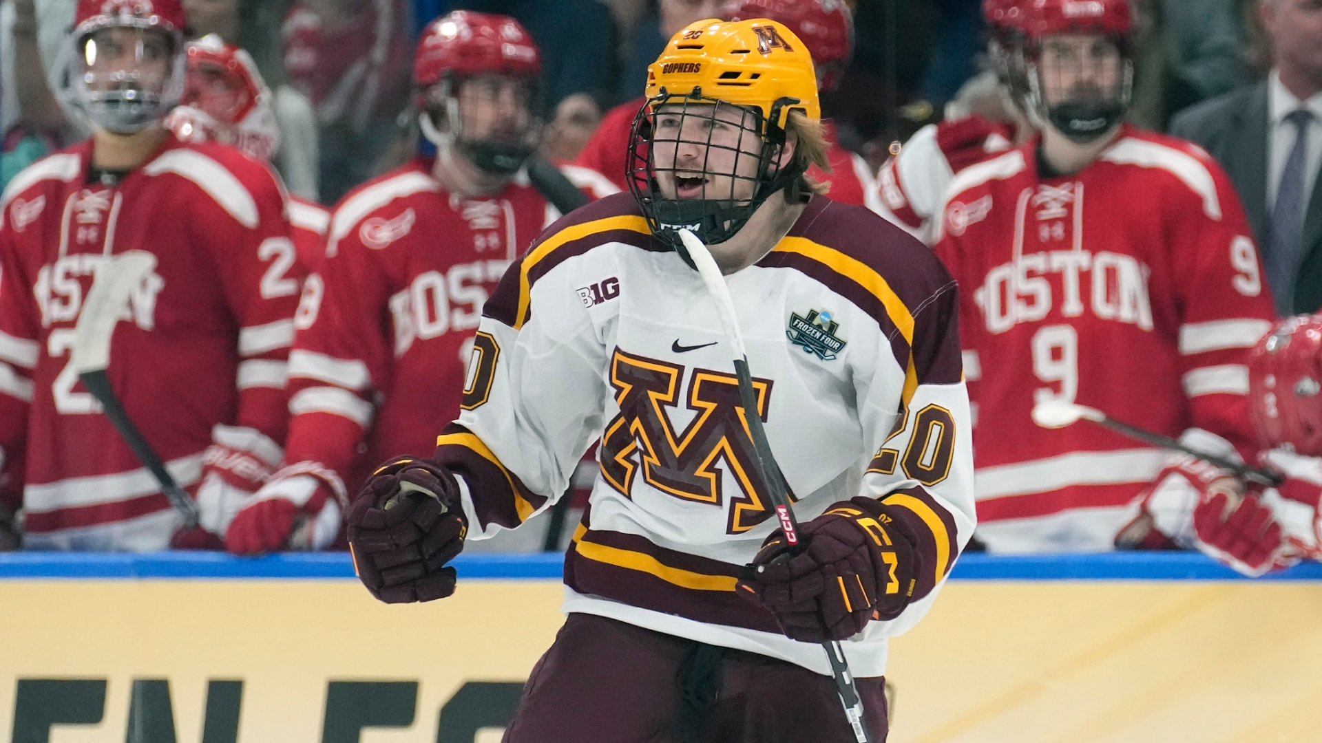 Luke Mittelstadt's 2 goals propel Minnesota to the Frozen Four final