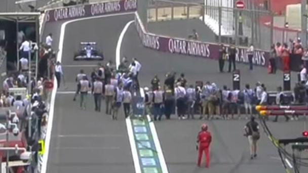 Esteban Ocon nearly collides with photographers in pit lane Watch ESPN