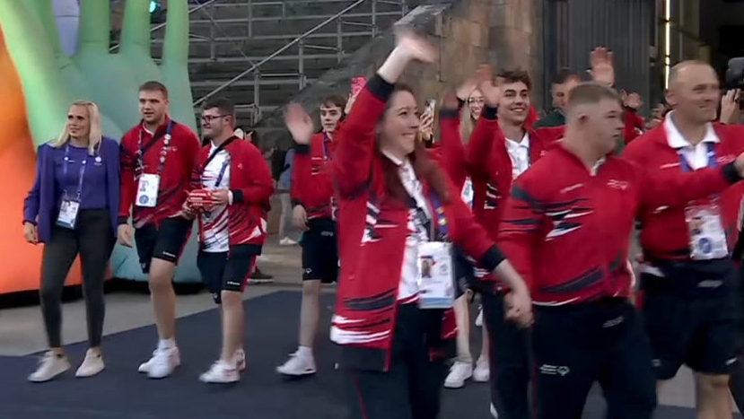 Great Britain make their entrance at Special Olympics opening ceremony