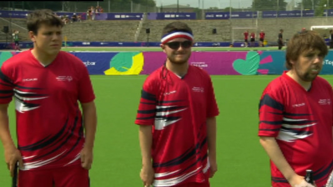 Great Britain defeat Pakistan in field hockey at Special Olympics