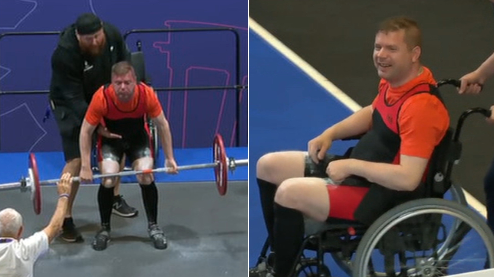Olafsson forgoes his wheelchair in weightlifting heroics