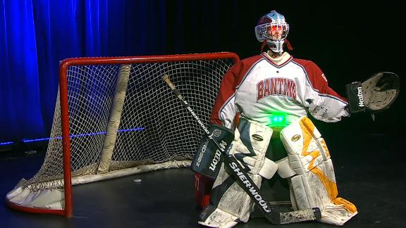 A robot goalie? TSN crew tests their skills - ESPN Video