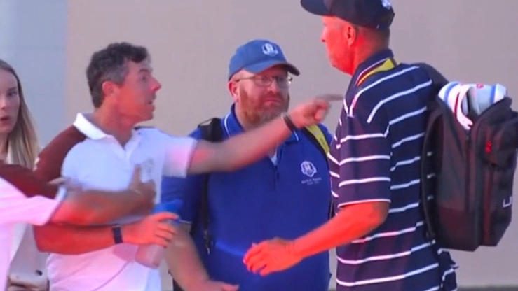 McIlroy has heated outburst after Ryder Cup caddie drama