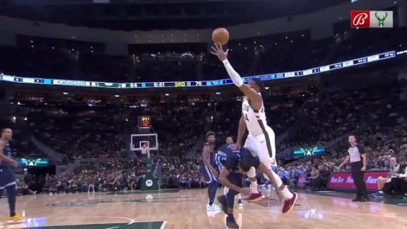 NBA on X: Giannis with the left 😤 He's got 21 Game 6 on ESPN   / X