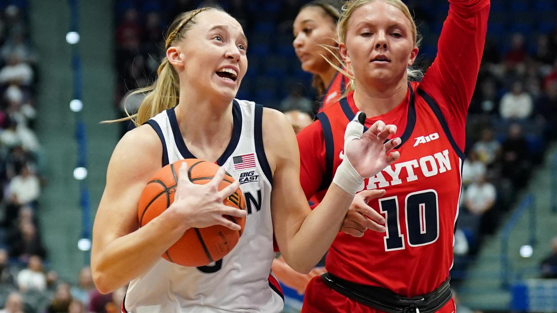 Paige Bueckers scores 1st basket in return from injury for UConn ...