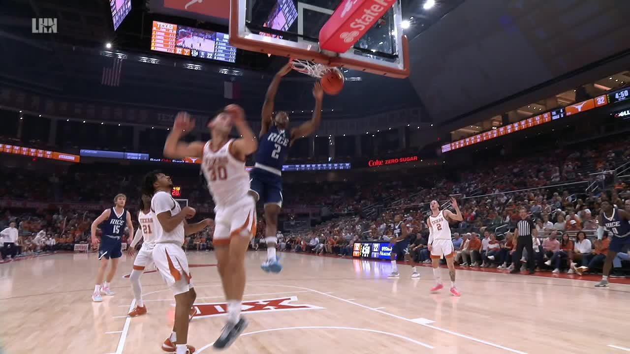 Mekhi Mason throws down big slam vs. Longhorns