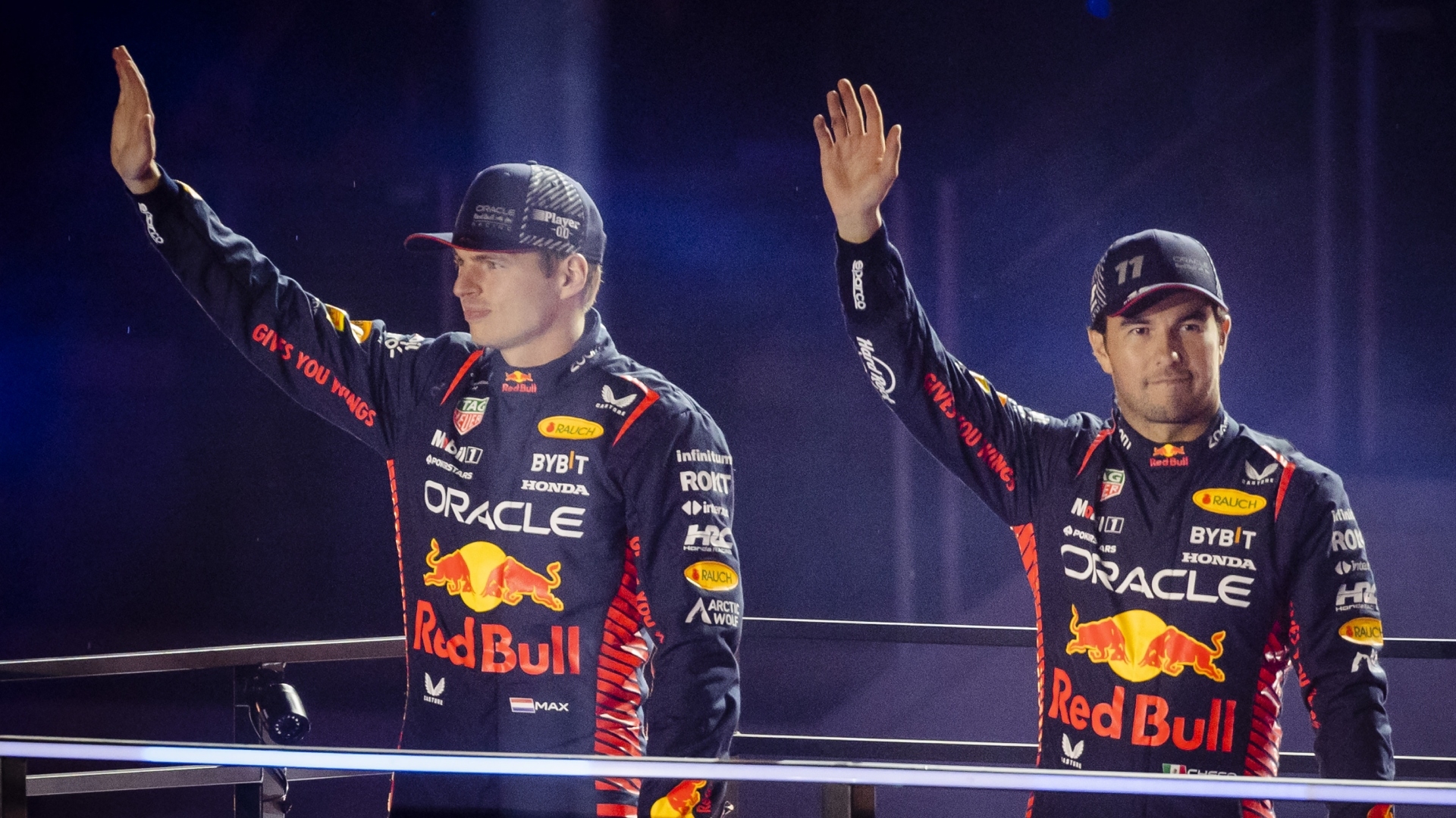 F1 drivers get the full Las Vegas during opening ceremony