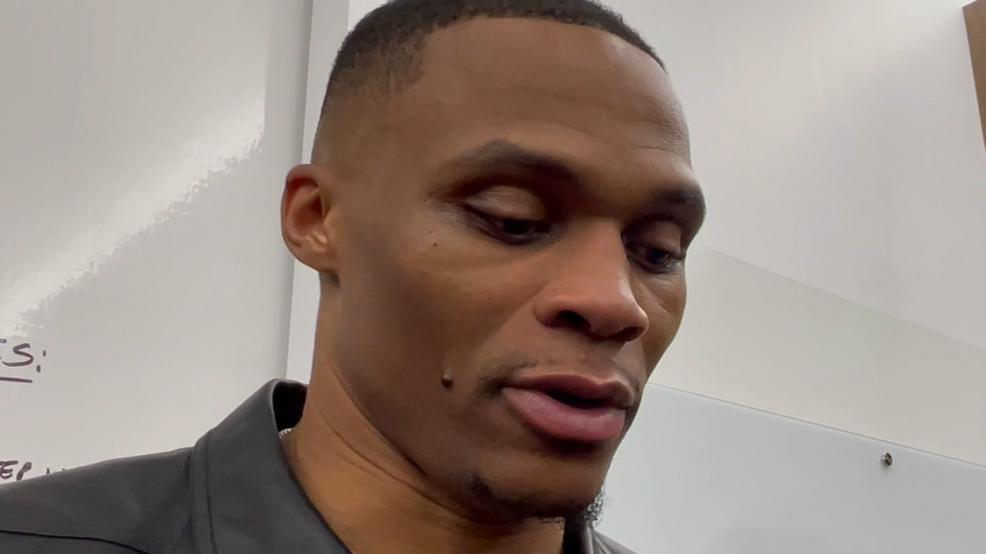 Westbrook 'just protecting myself' in heated exchange with fan