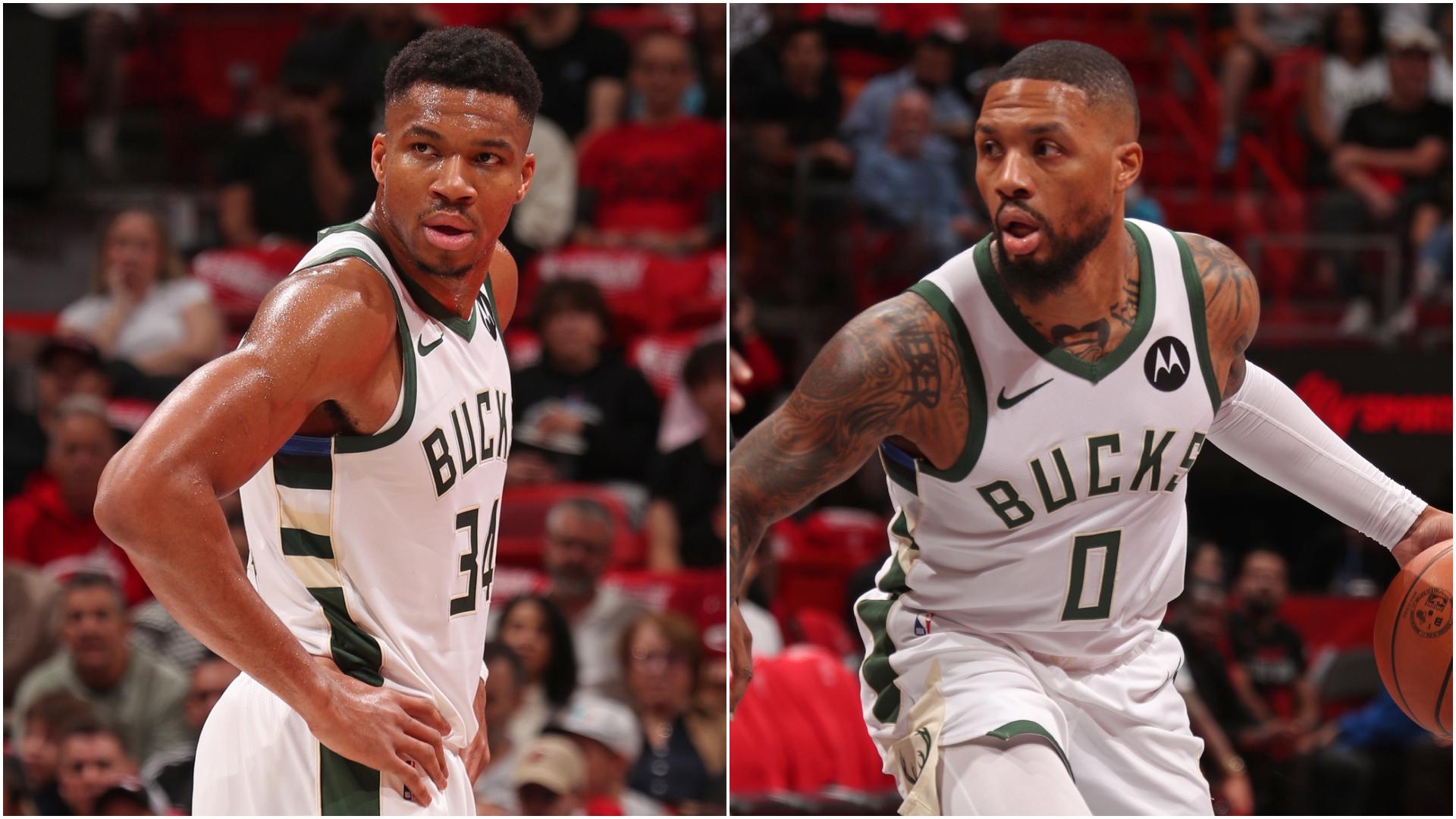Giannis, Dame combine for 65 as Bucks clinch knockout round berth