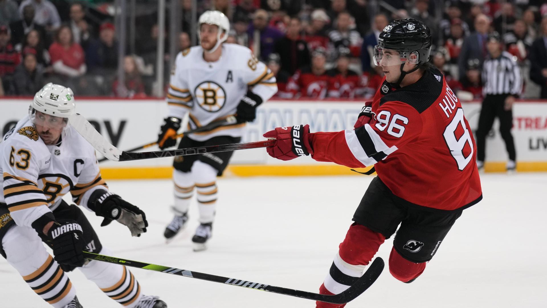 Jack Hughes' OT Winner Gives Devils Win Over Bruins - Stream The Video ...