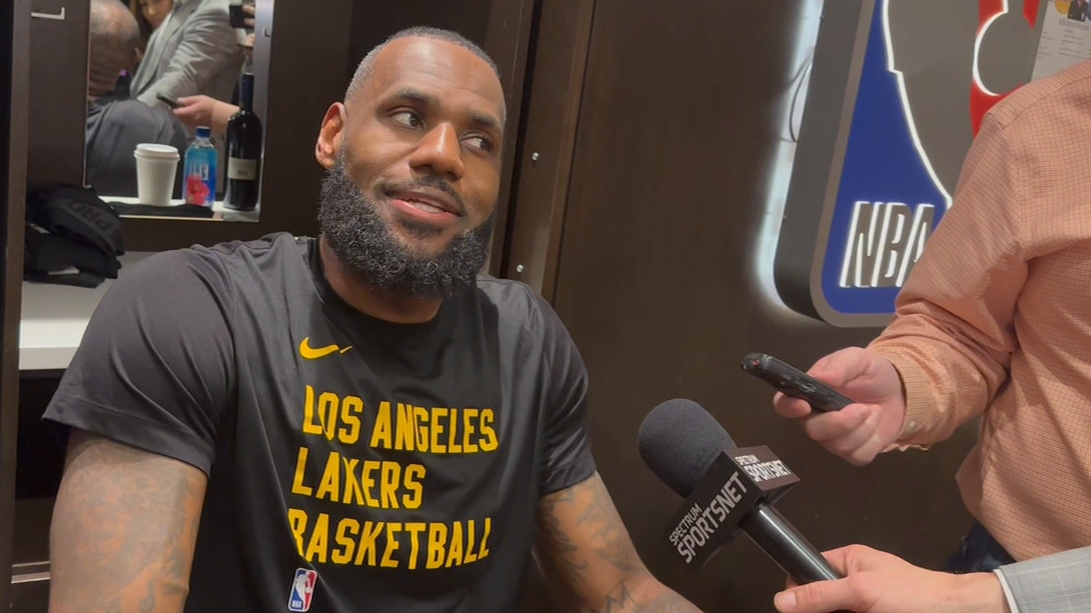 LeBron on officiating Someone over there eating a ham sandwich made the call