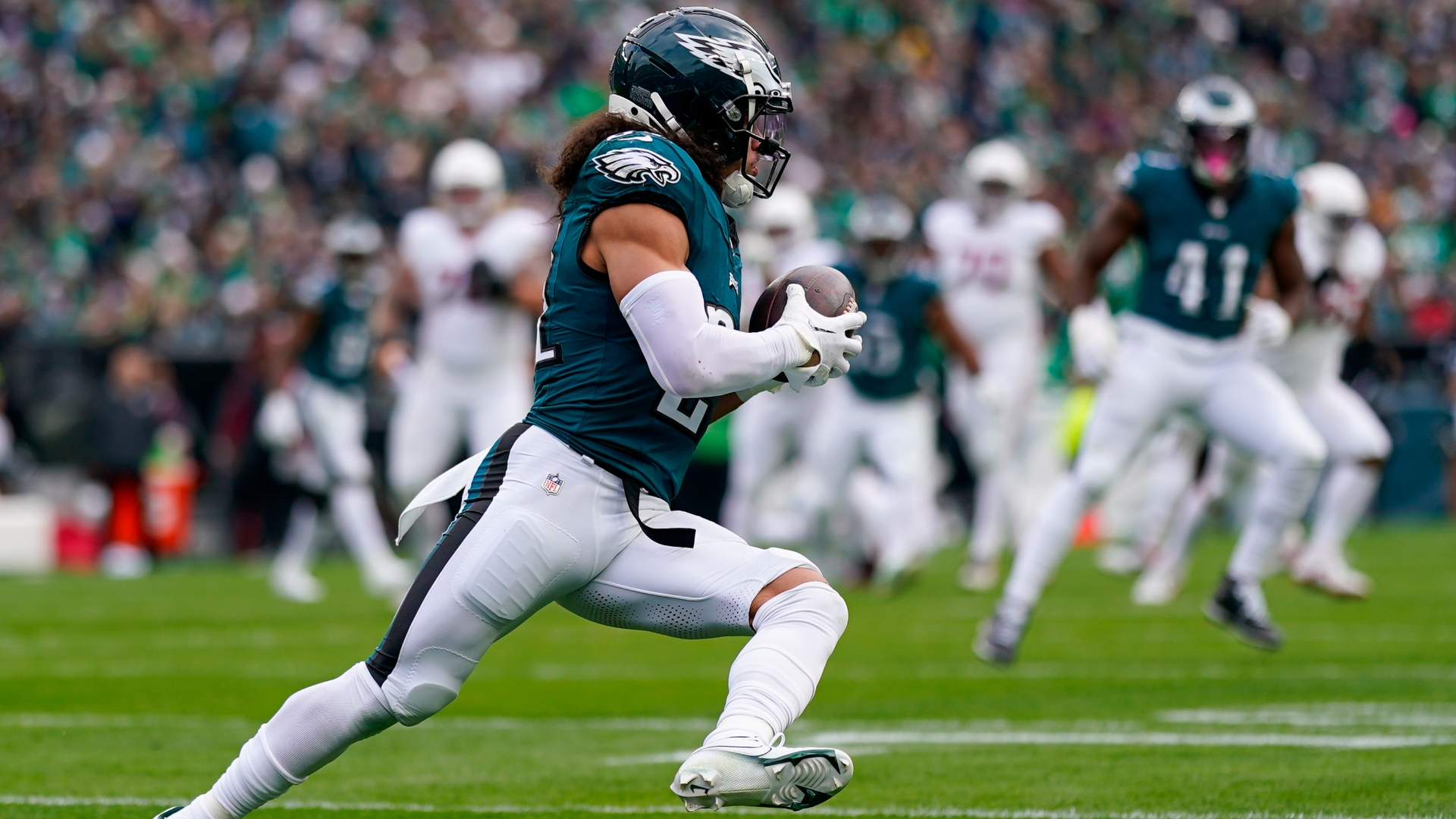 Eagles' Sydney Brown gets 99yard picksix Stream the Video Watch ESPN