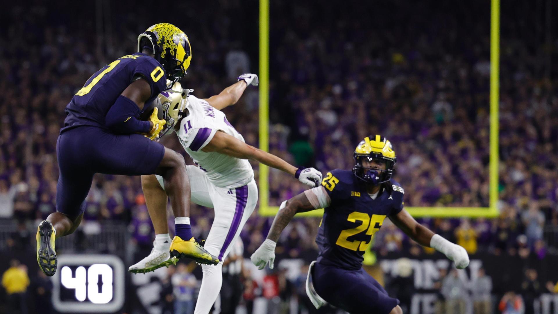 Michigan's INT of Penix all but ices CFP title game