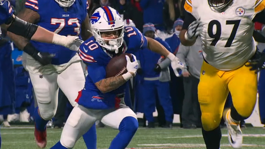 Khalil Shakir somehow escapes tackle, restores Bills' 2score lead