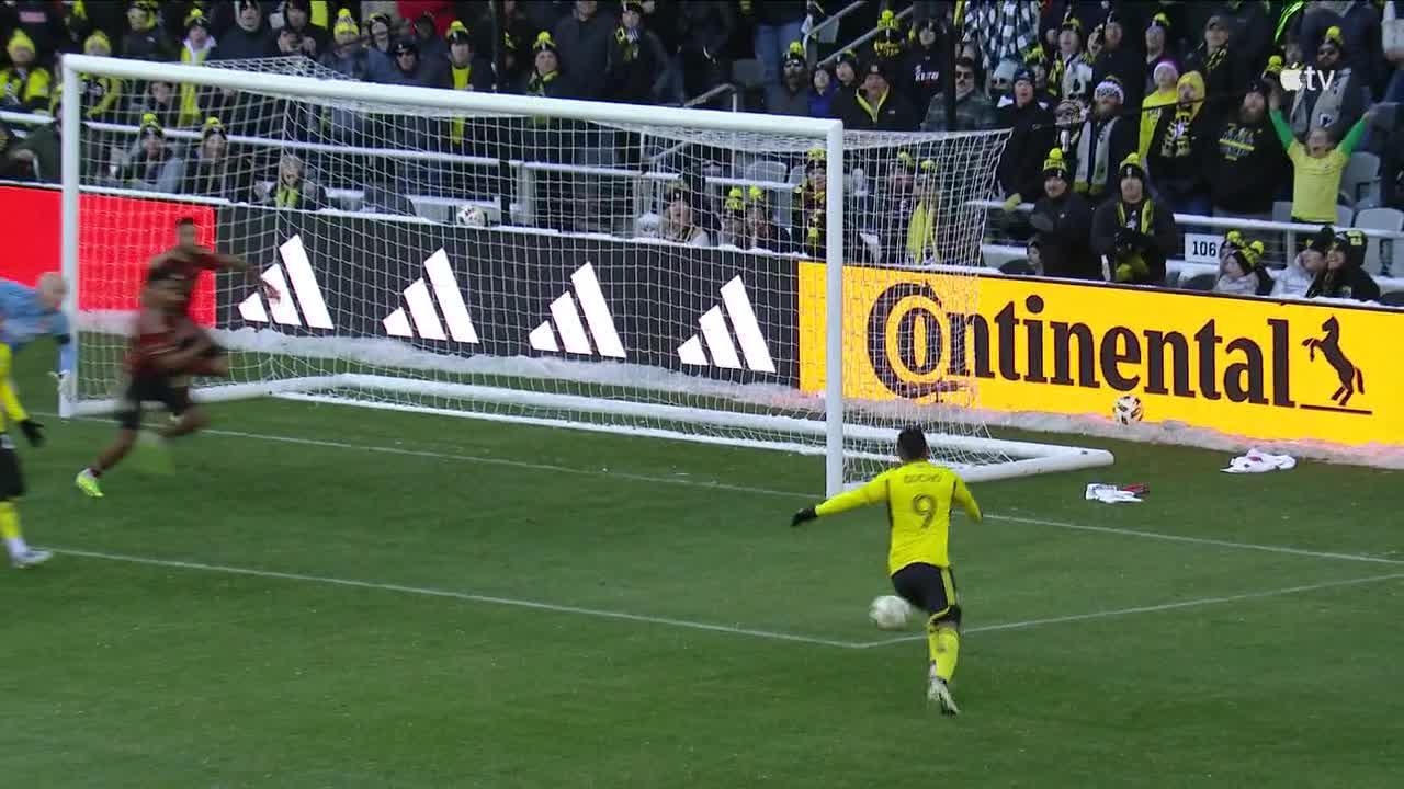 Was Cucho Hernández wearing a bra when he scored for the Crew?