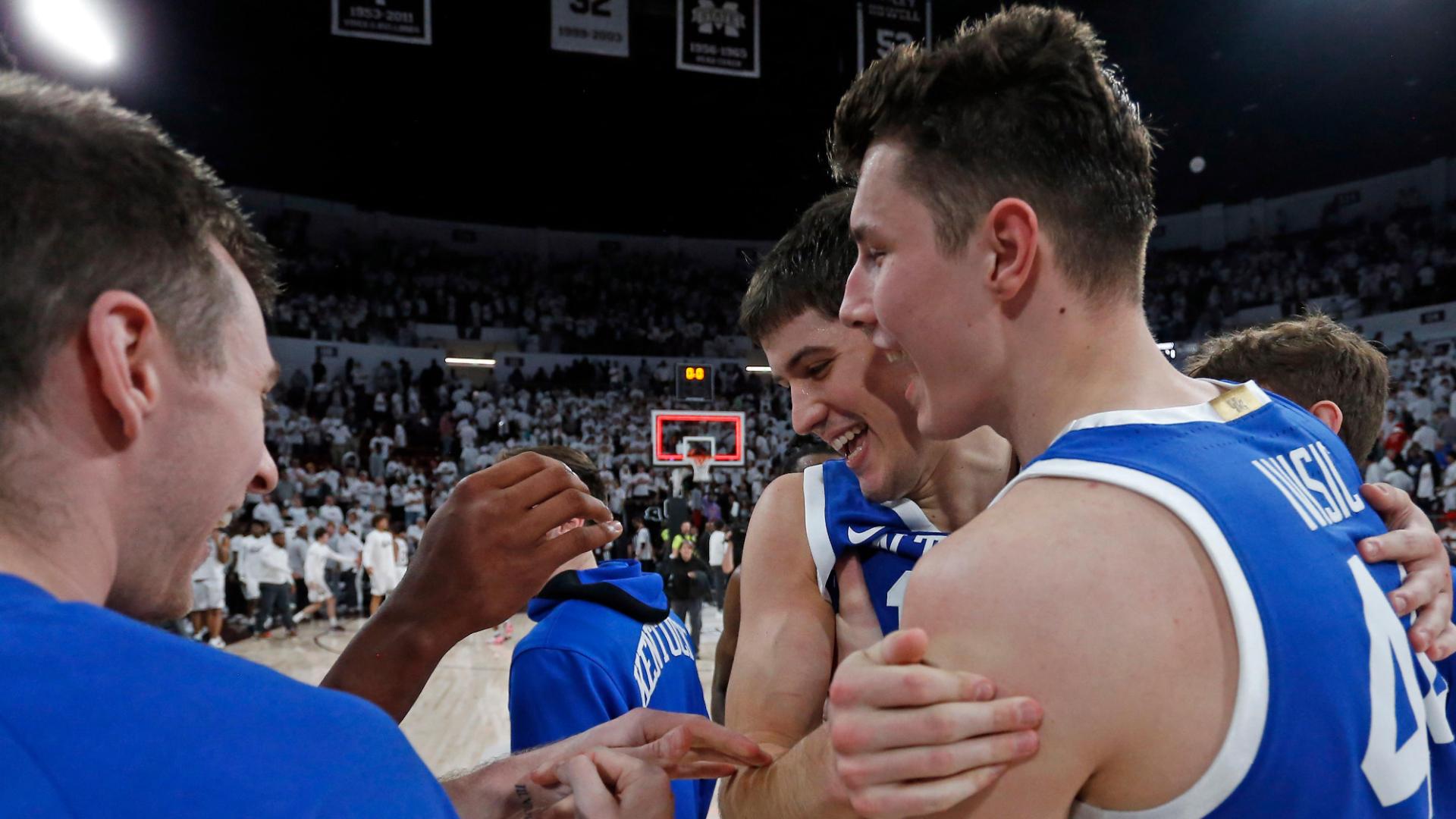 Reed Sheppard wins it for Kentucky in wild finish vs. Mississippi State