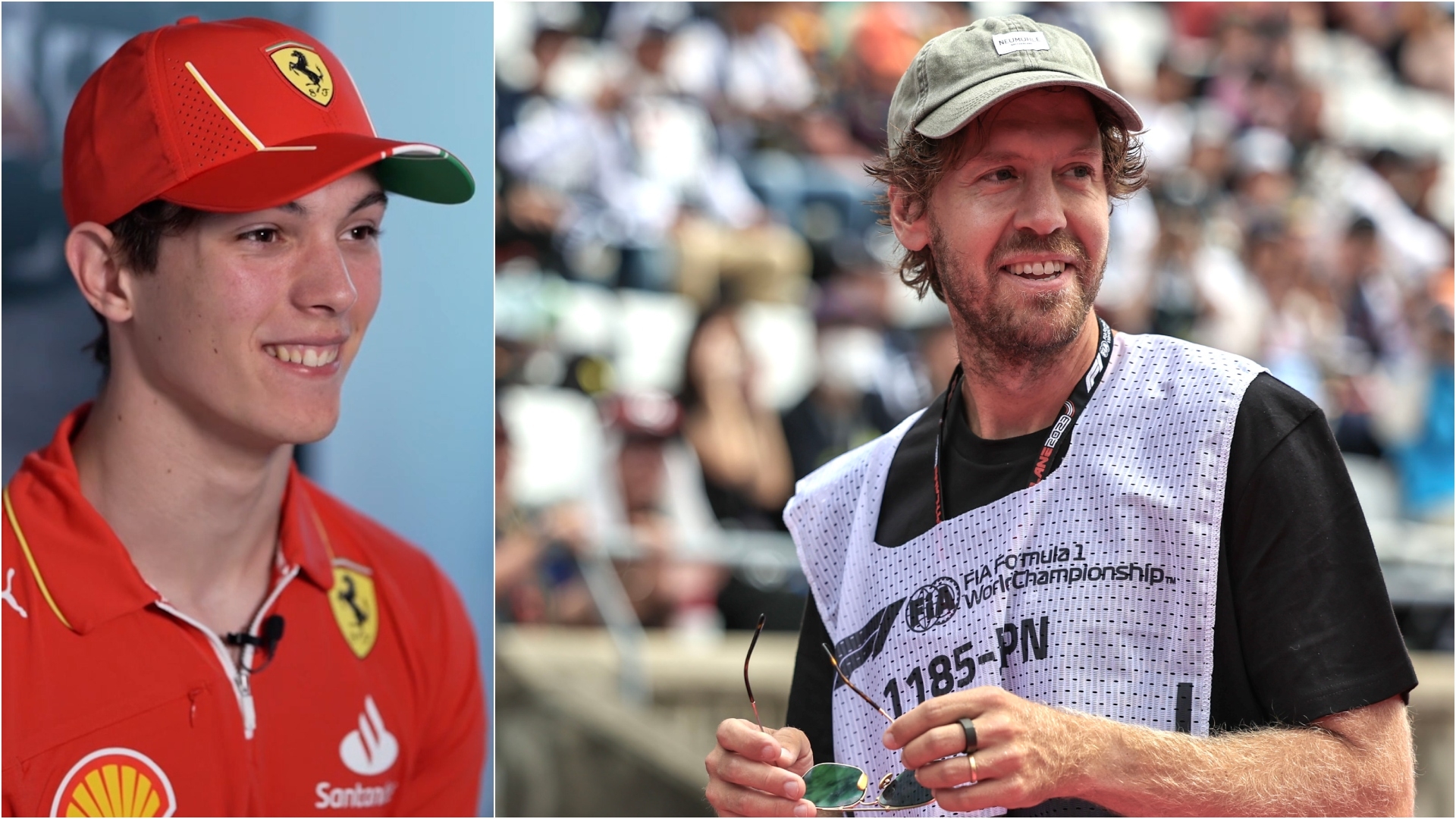 Ferrari's Bearman reveals Vettel message before F1 debut