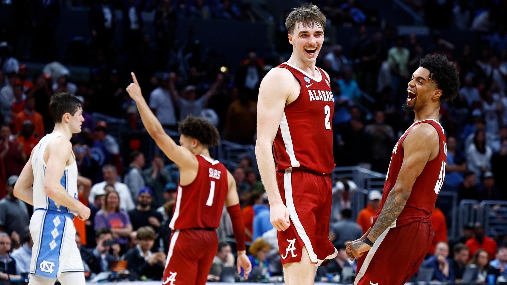 Bama hangs on to knock off No. 1 seed UNC to reach Elite Eight