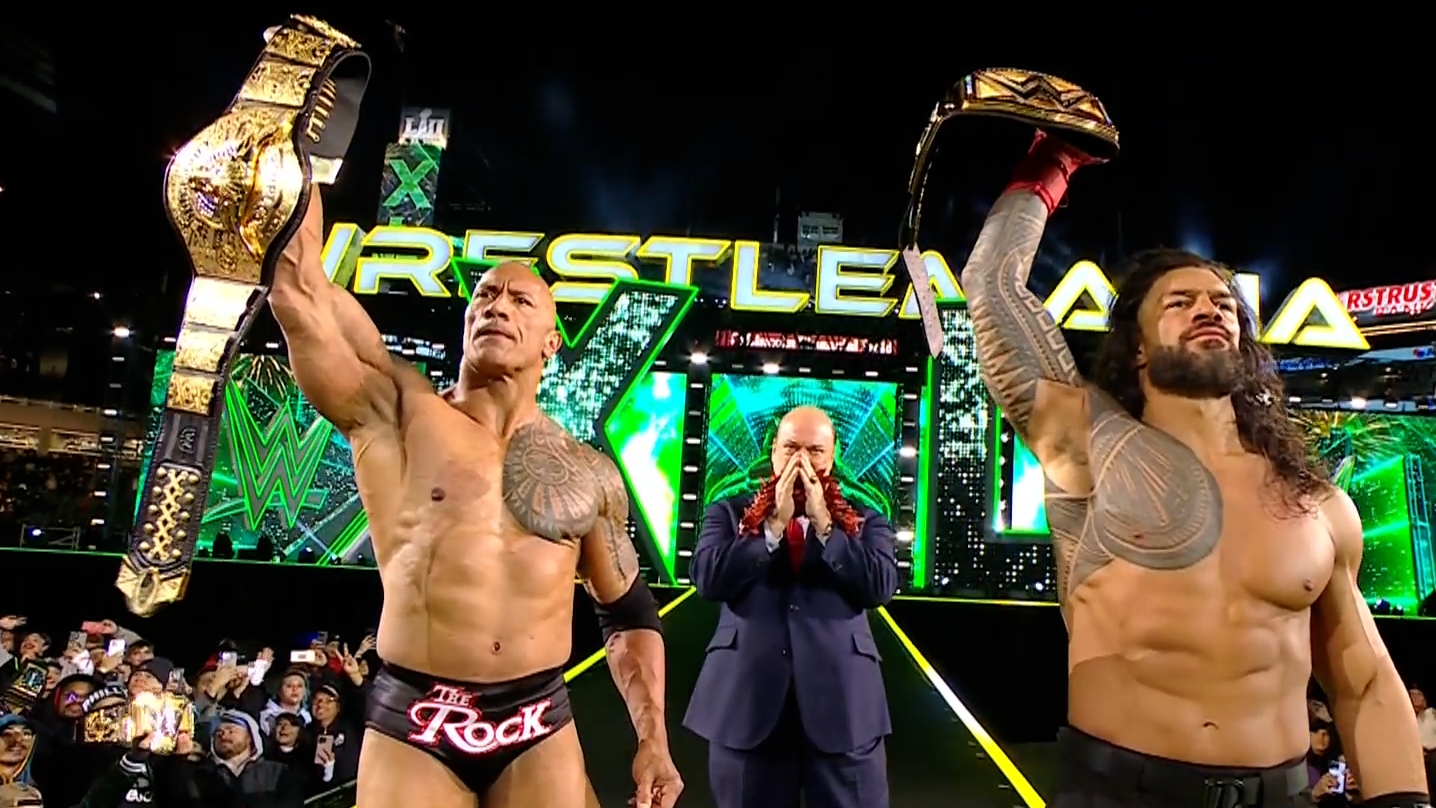 The Rock, Roman Reigns, Sami Zayn all victorious on Night 1 of WrestleMania 40 Stream the
